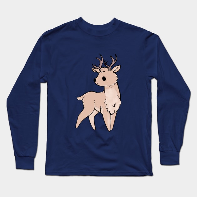 Cute Deer cartoon Long Sleeve T-Shirt by Uwaki